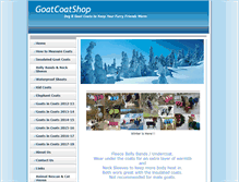 Tablet Screenshot of goatcoatshop.com